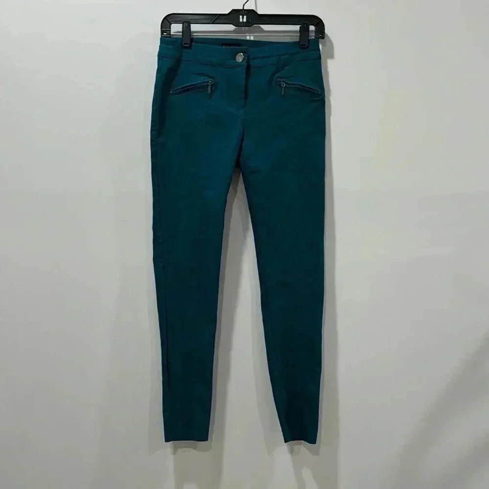 Soho Apparel LTD Green Zip Front Pants Size 4